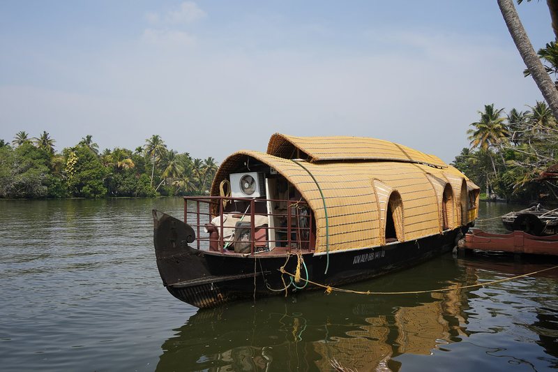 A traditional houseboat on the Alappuzha backwaters