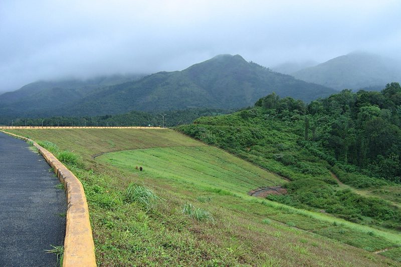 Mist over the hills beside Banasura Sagar dam, Wayanad